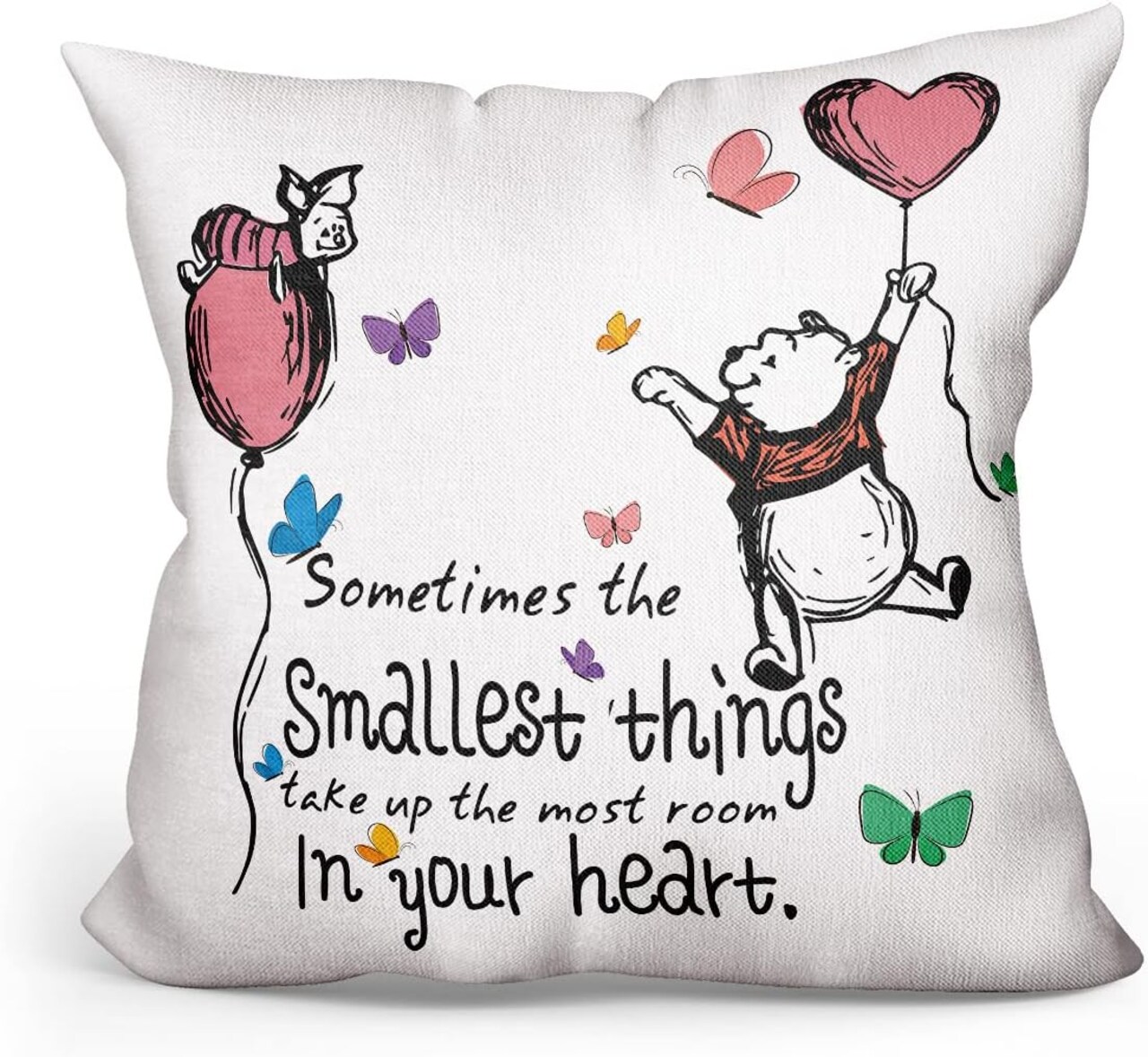 Friendship Gifts for Women Friends, Women, Girls, BFF, Besties, Smallest Things Quotes Throw Pillow Cover Cute Pillow Case Linen